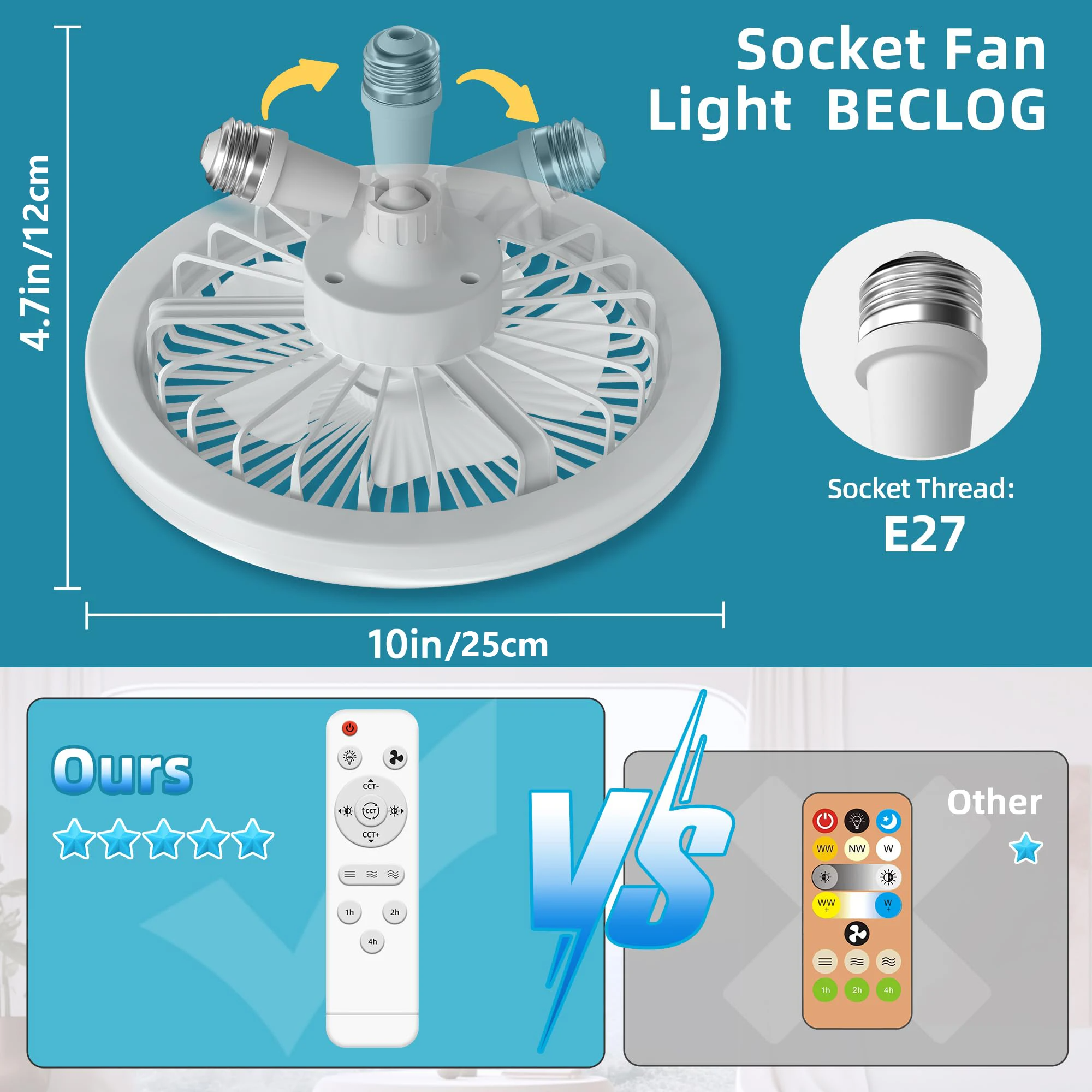 led bulb fan