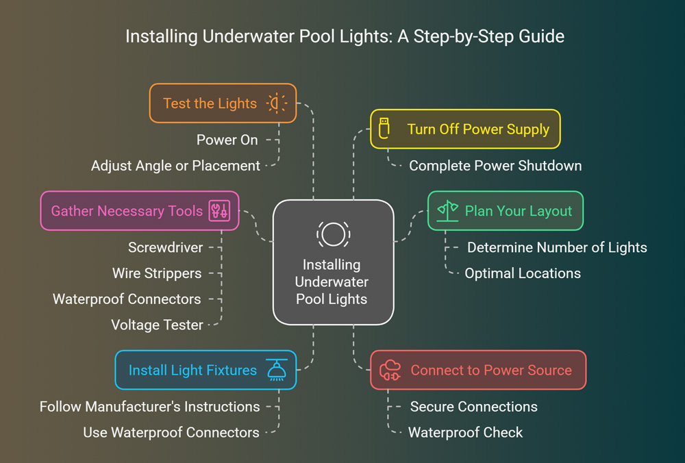 Installation of Pool Lights