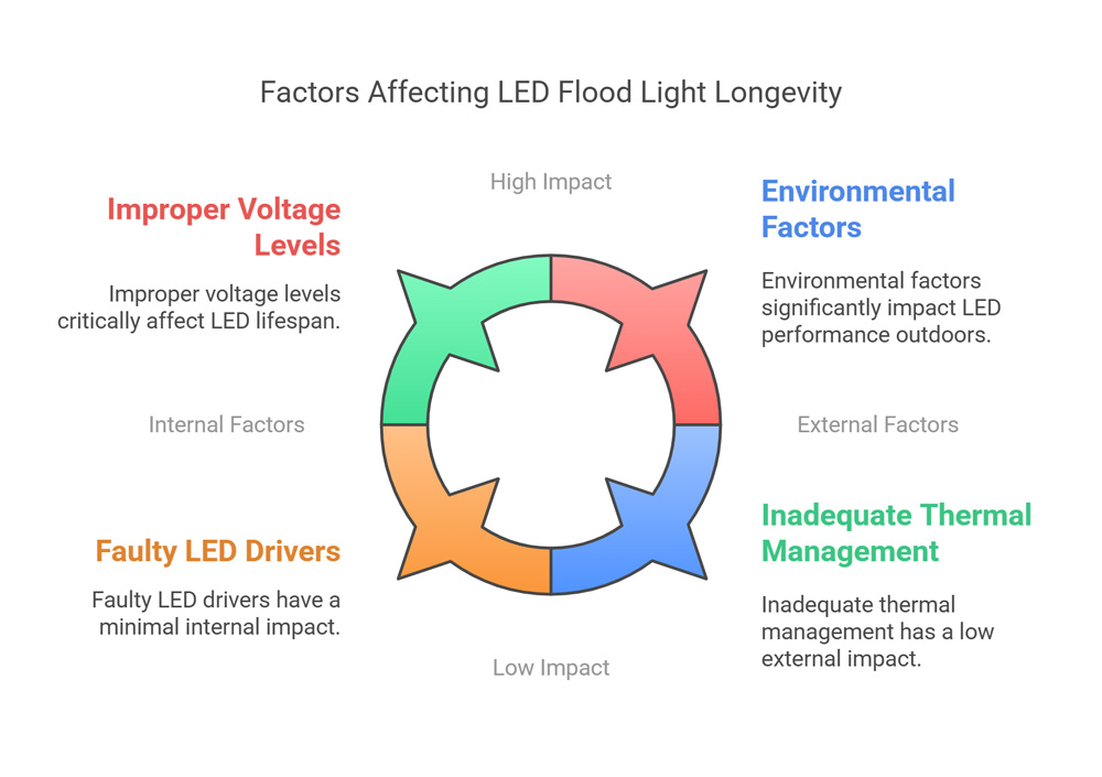 avoid frequent LED flood light failures